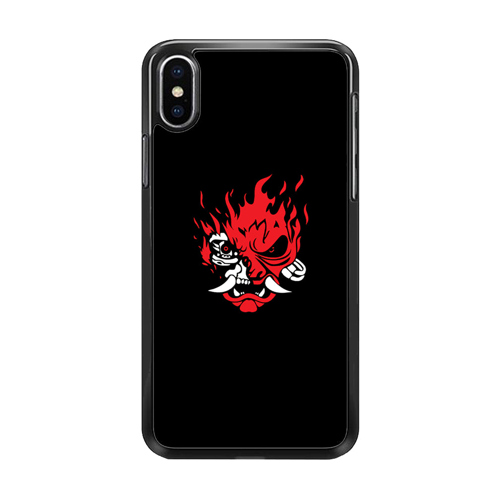 Cyberpunk Logo Black iPhone Xs Case