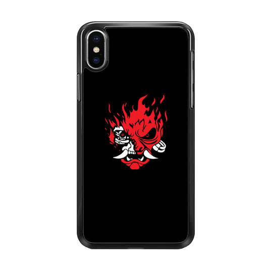 Cyberpunk Logo Black iPhone Xs Case