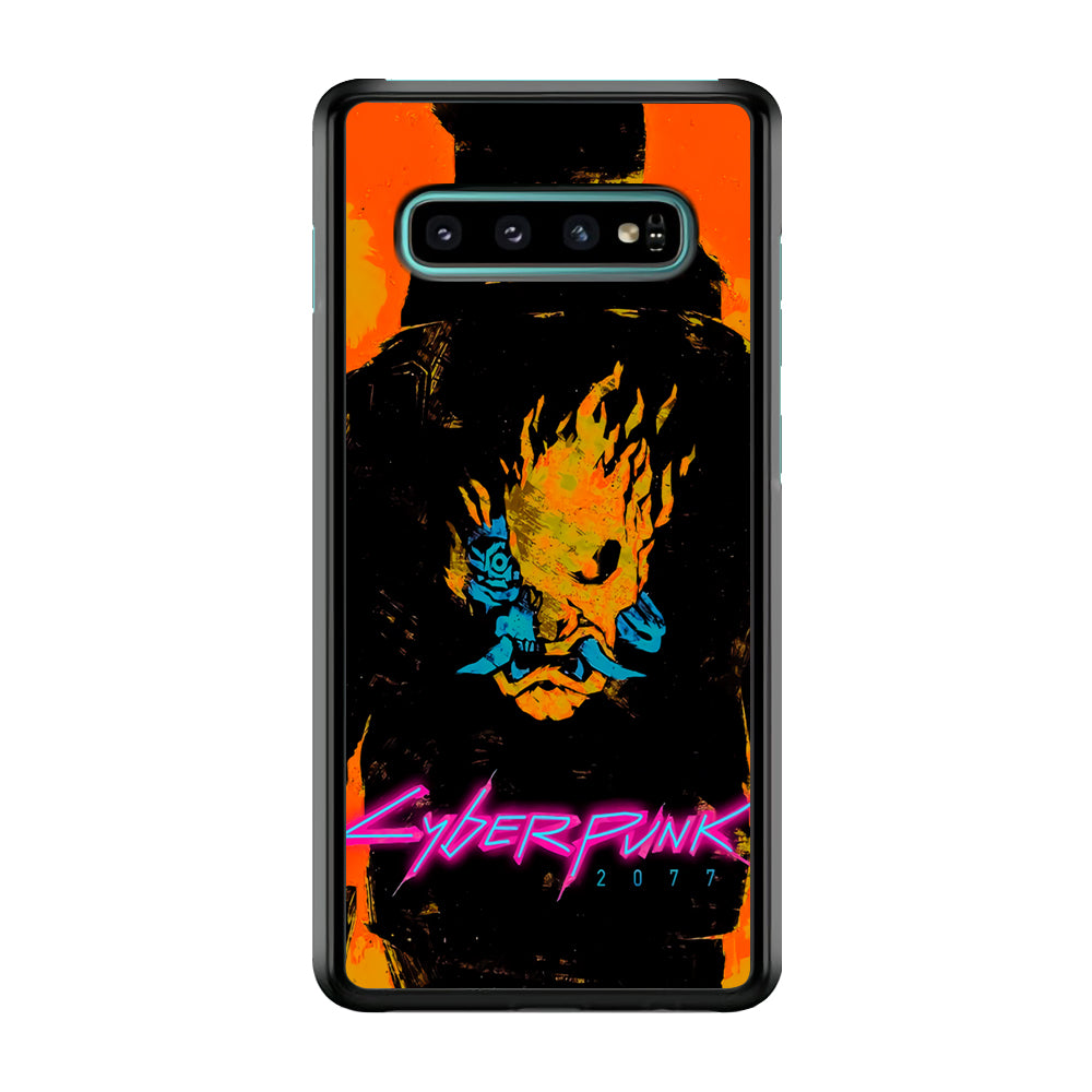 Cyberpunk Samurai Paint Art Samsung Galaxy S10 Case