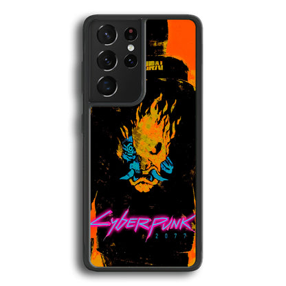 Cyberpunk Samurai Paint Art Samsung Galaxy S21 Ultra Case