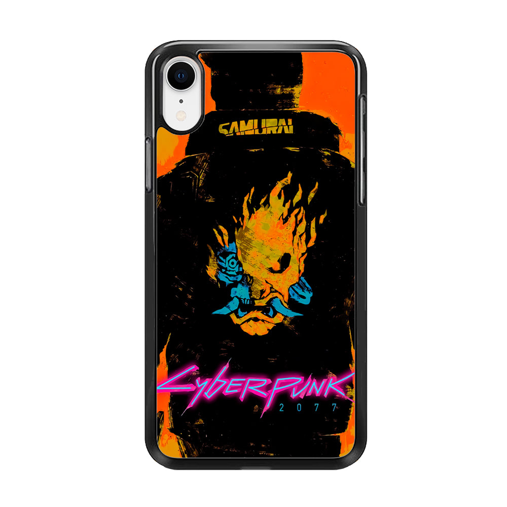 Cyberpunk Samurai Paint Art iPhone XR Case