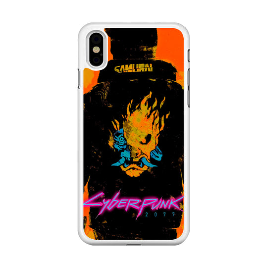 Cyberpunk Samurai Paint Art iPhone X Case