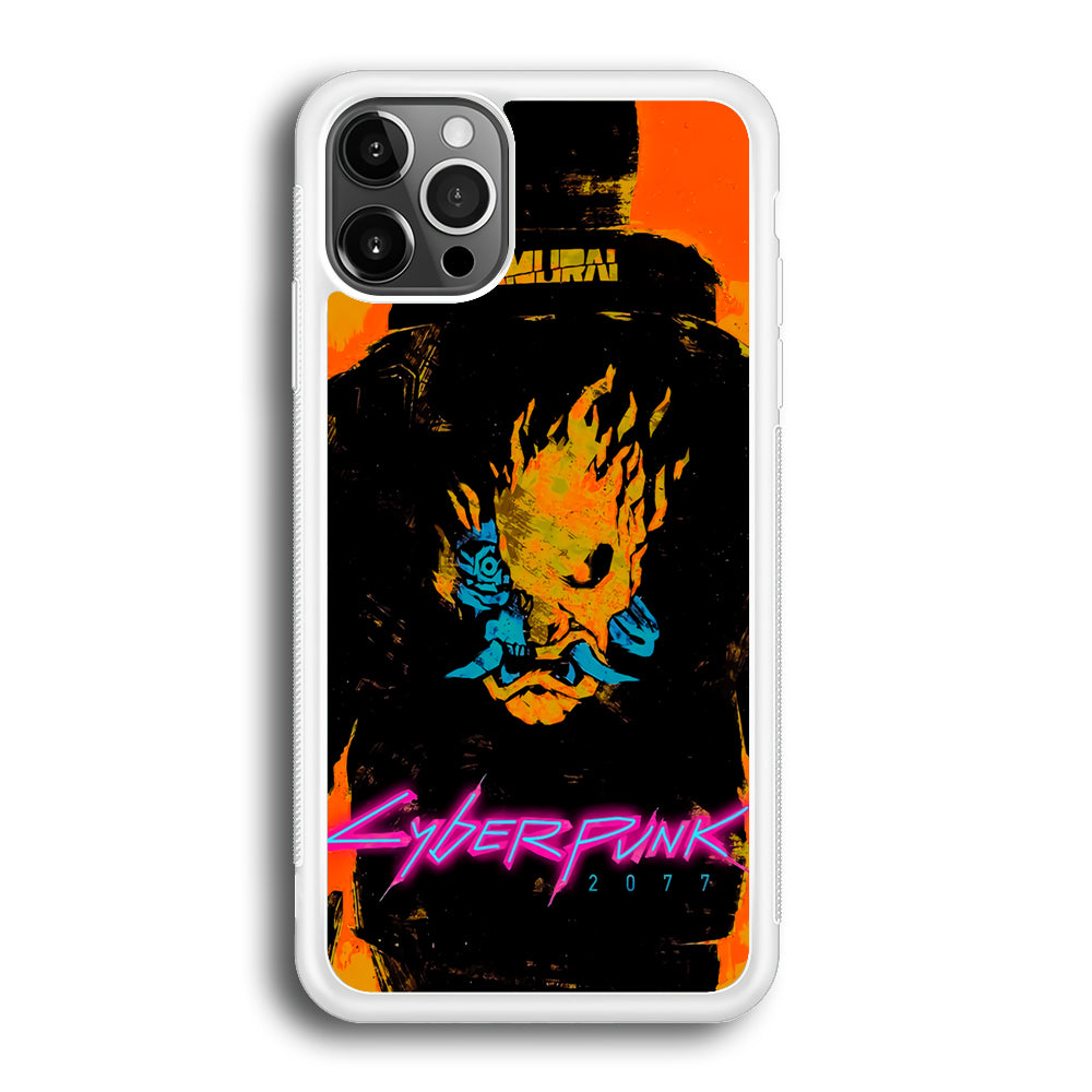 Cyberpunk Samurai Paint Art iPhone 12 Pro Case