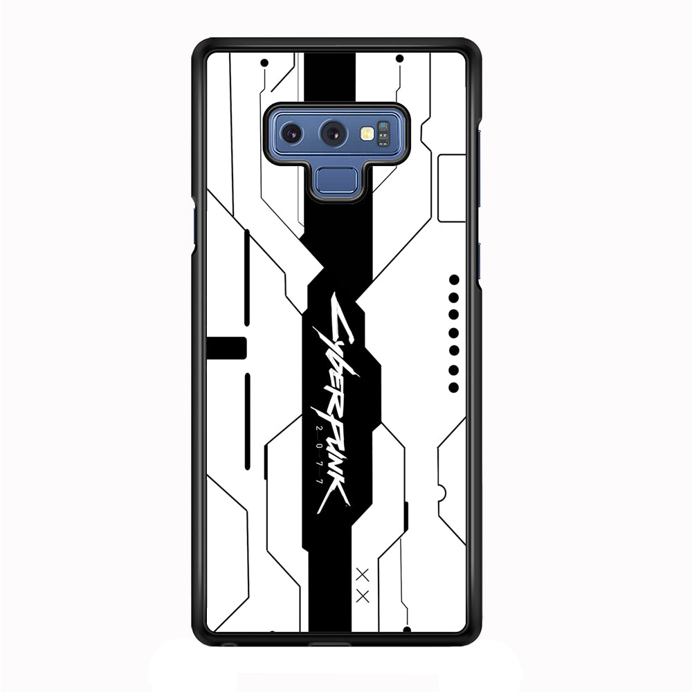 Cyberpunk White Pattern Samsung Galaxy Note 9 Case