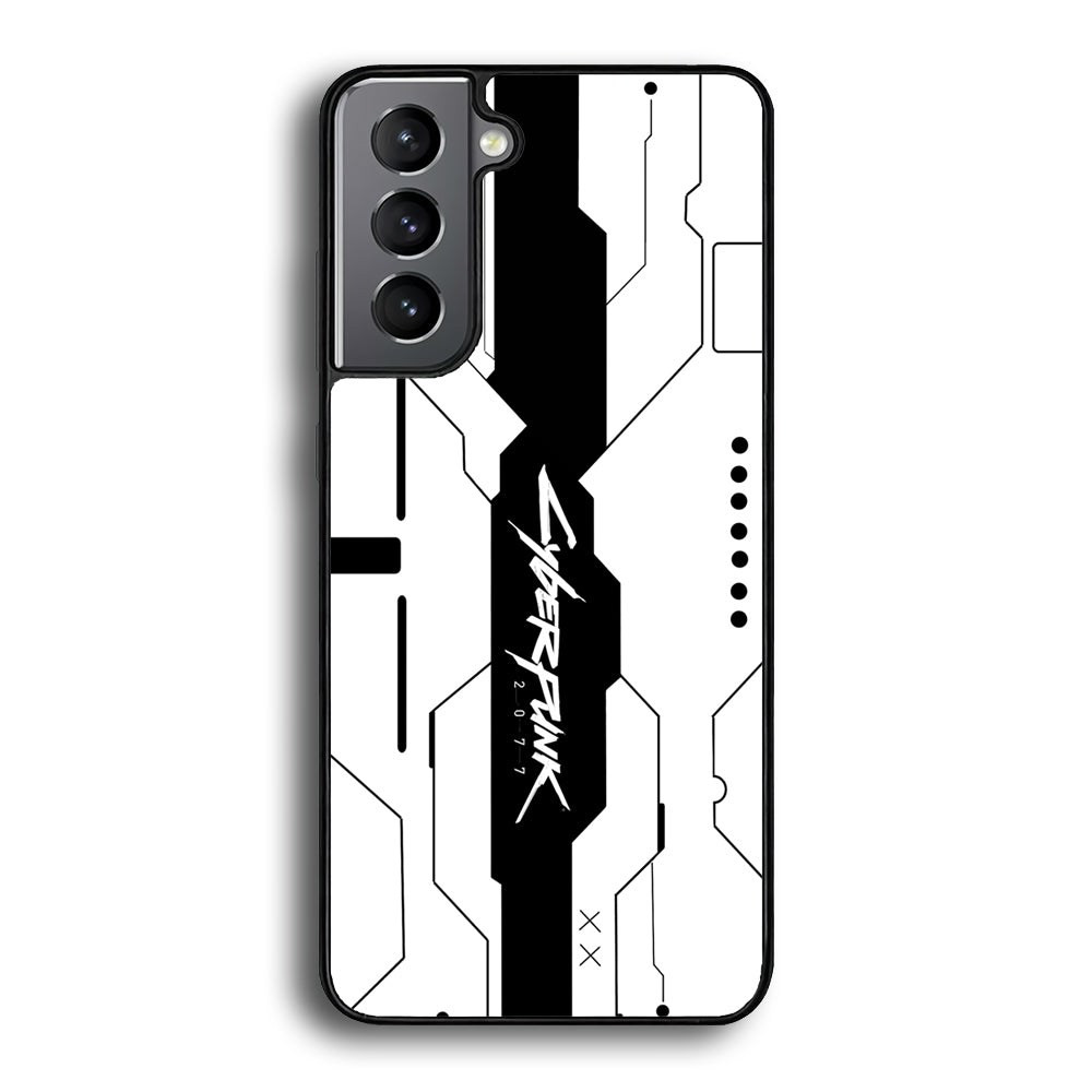 Cyberpunk White Pattern Samsung Galaxy S21 Plus Case