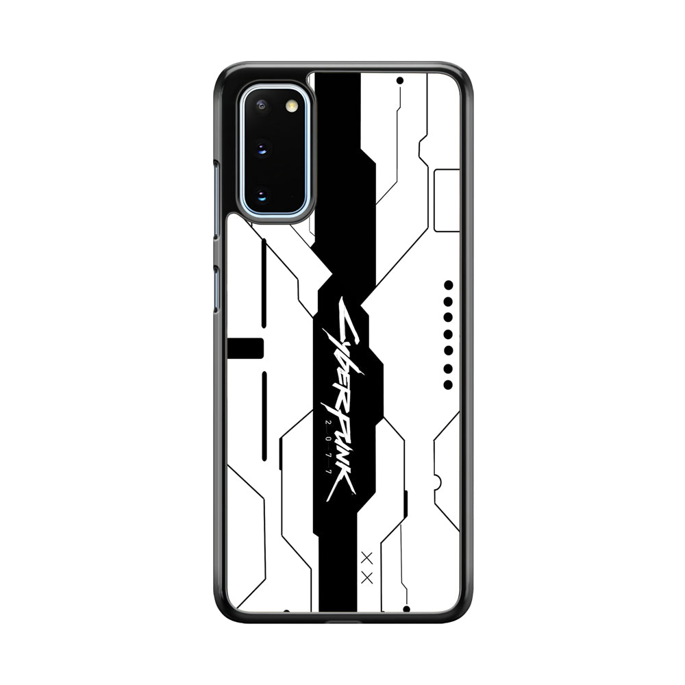 Cyberpunk White Pattern Samsung Galaxy S20 Case