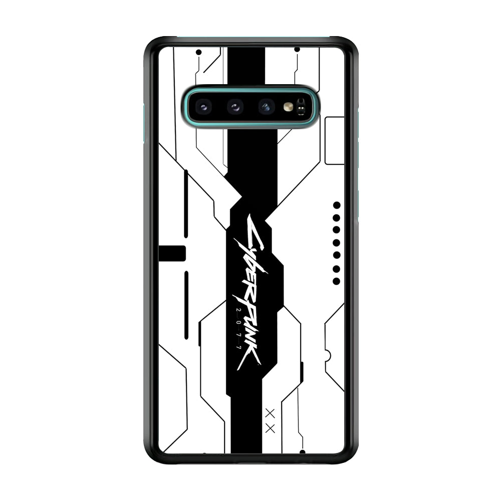 Cyberpunk White Pattern Samsung Galaxy S10 Plus Case