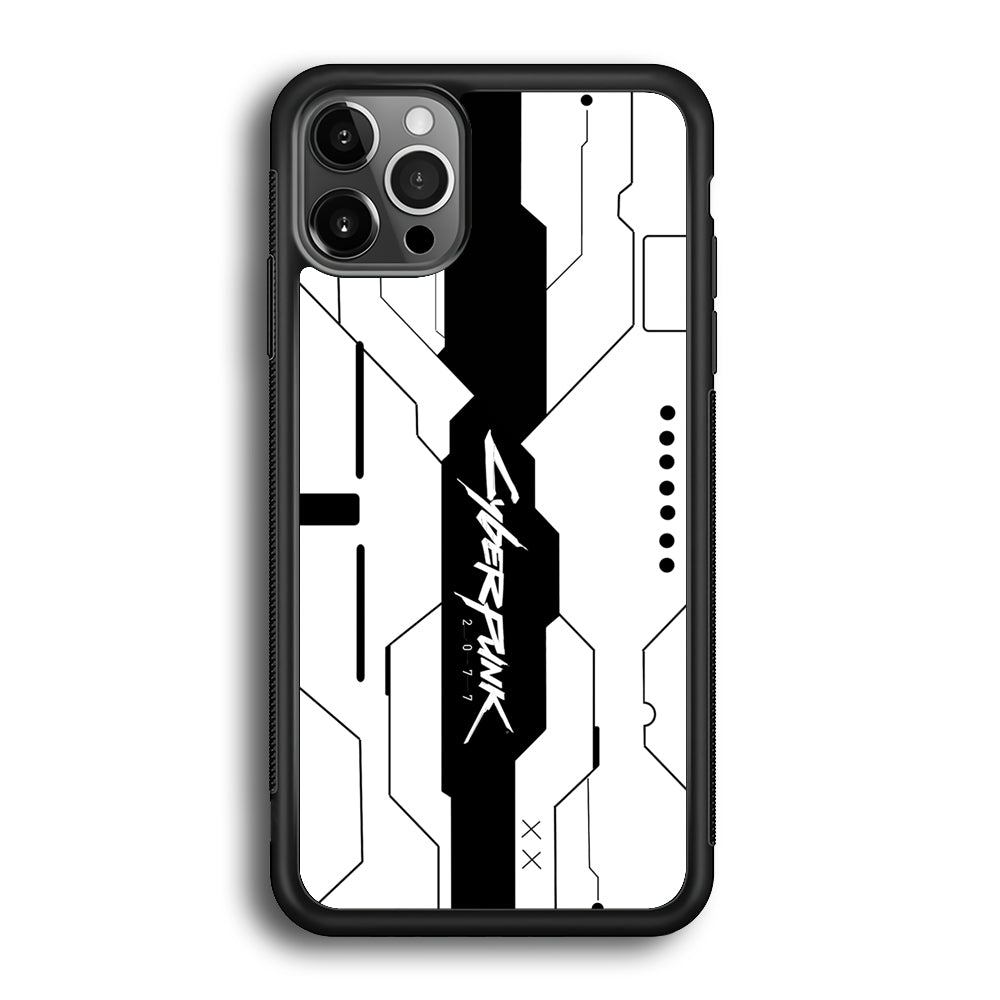 Cyberpunk White Pattern iPhone 12 Pro Case