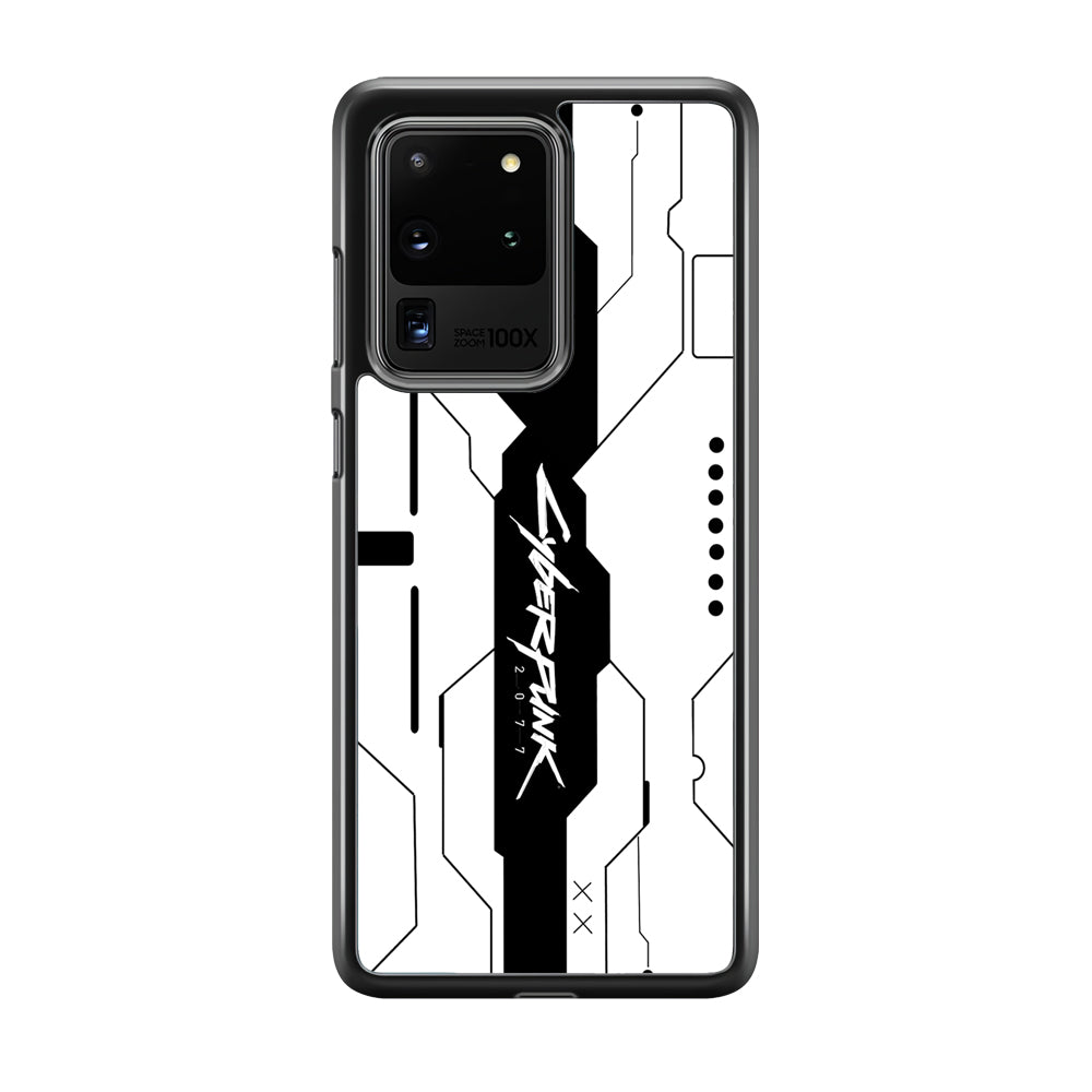 Cyberpunk White Pattern Samsung Galaxy S20 Ultra Case