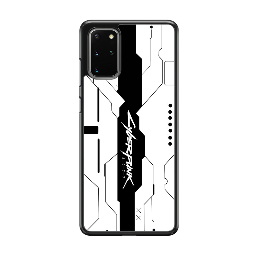 Cyberpunk White Pattern Samsung Galaxy S20 Plus Case