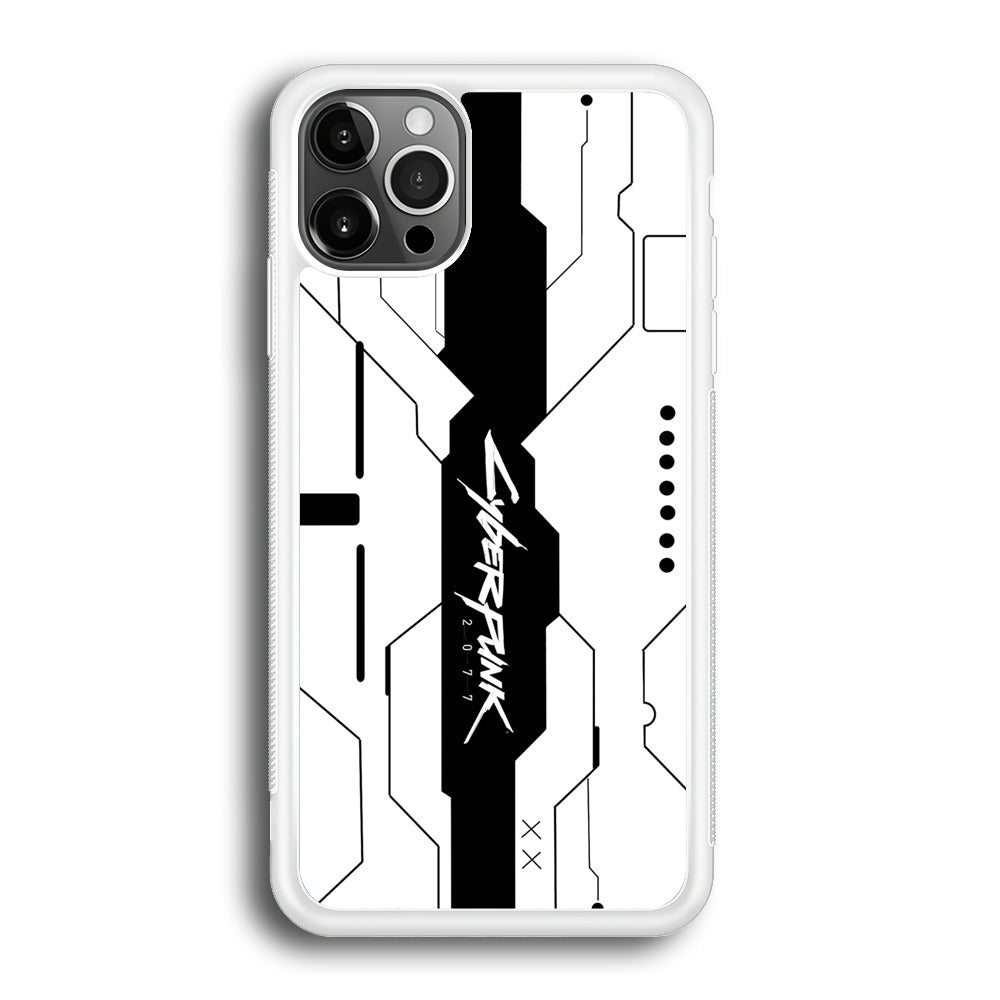 Cyberpunk White Pattern iPhone 12 Pro Case