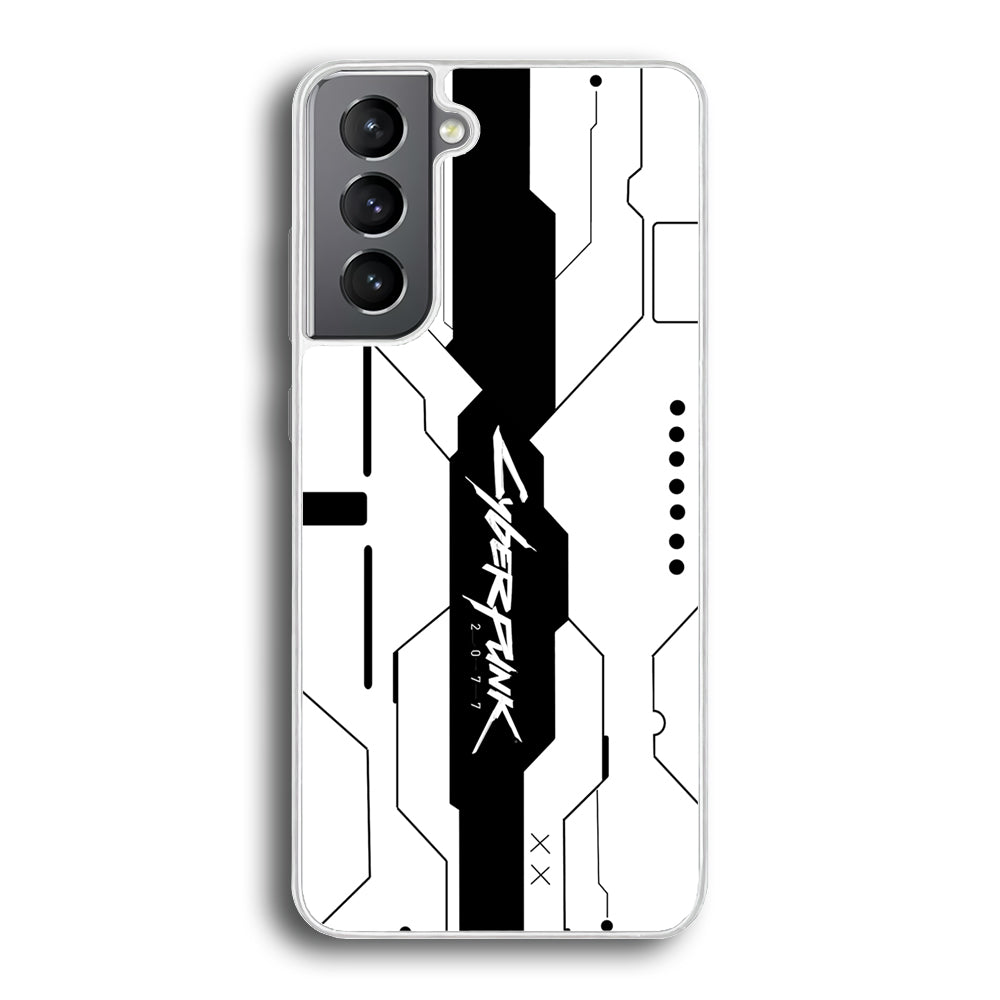 Cyberpunk White Pattern Samsung Galaxy S21 Plus Case