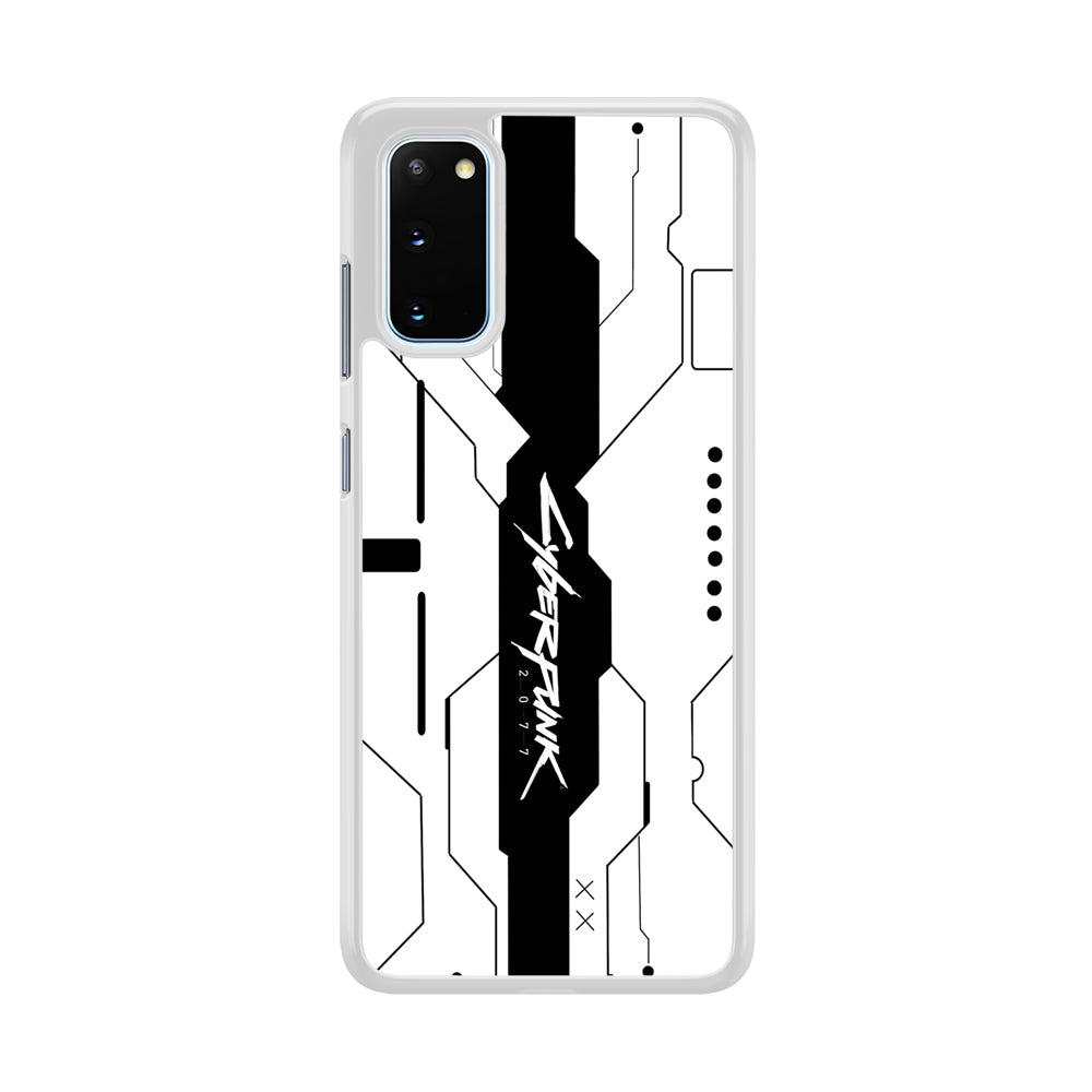 Cyberpunk White Pattern Samsung Galaxy S20 Case