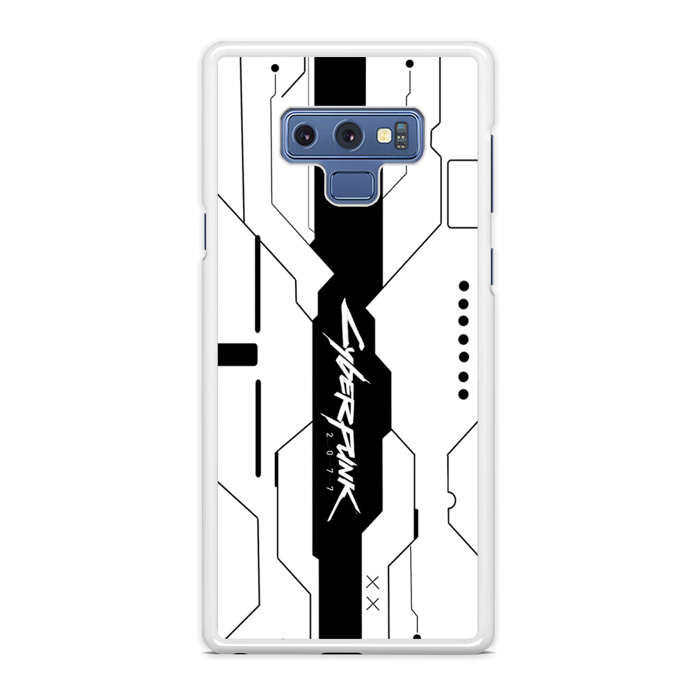 Cyberpunk White Pattern Samsung Galaxy Note 9 Case