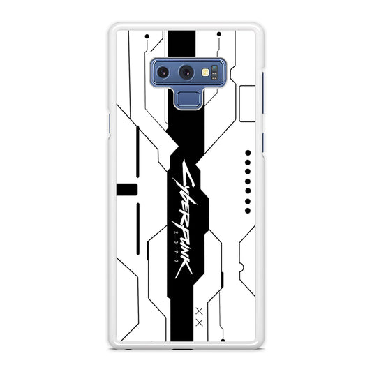 Cyberpunk White Pattern Samsung Galaxy Note 9 Case