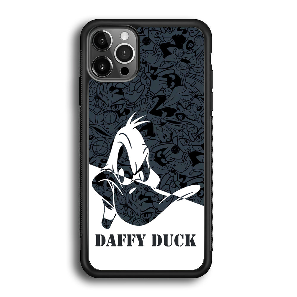 Daffy Duck Silhouette Of Pattern iPhone 12 Pro Case