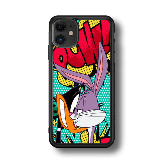 Daffy Duck Versus Bugs Bunny Battle iPhone 11 Case