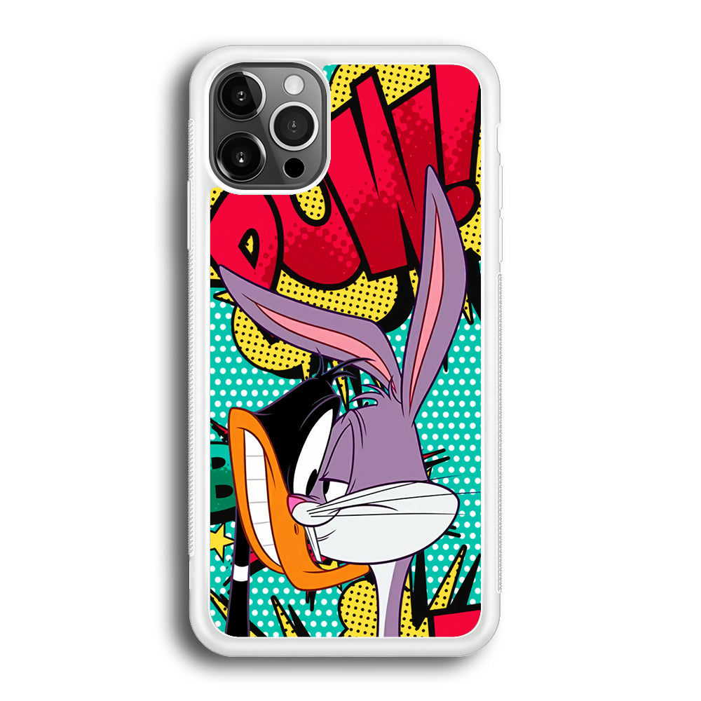 Daffy Duck Versus Bugs Bunny Battle iPhone 12 Pro Case