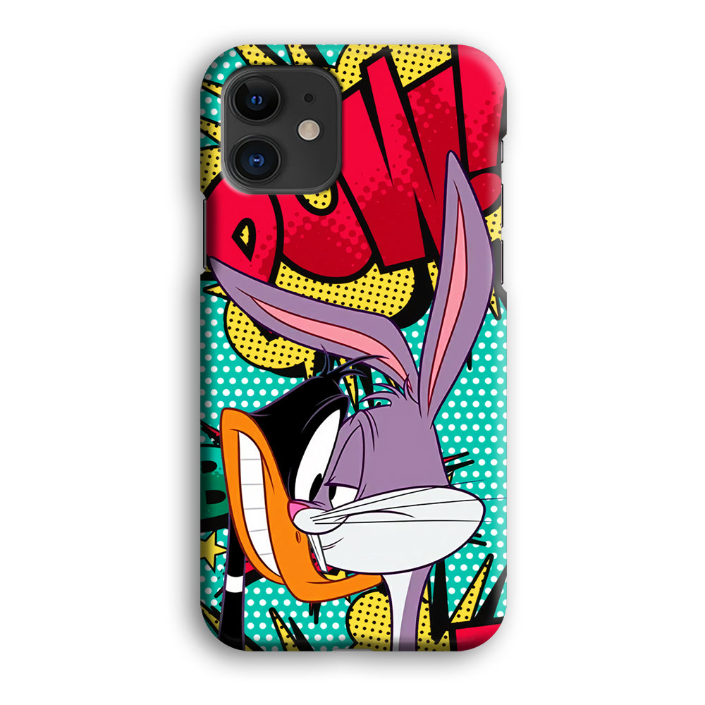 Daffy Duck Versus Bugs Bunny Battle iPhone 12 Case