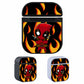 Deadpool Flame Fire Hard Plastic Case Cover For Apple Airpods