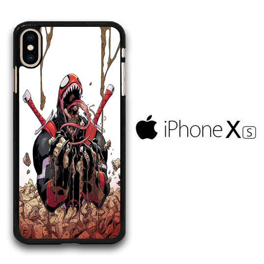 Deadpool Venom Eat Sereal iPhone Xs Case