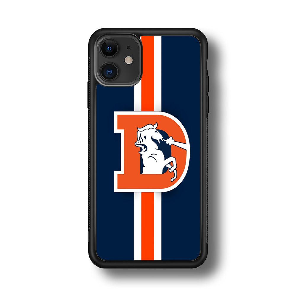 Denver Broncos Stripe iPhone 11 Case