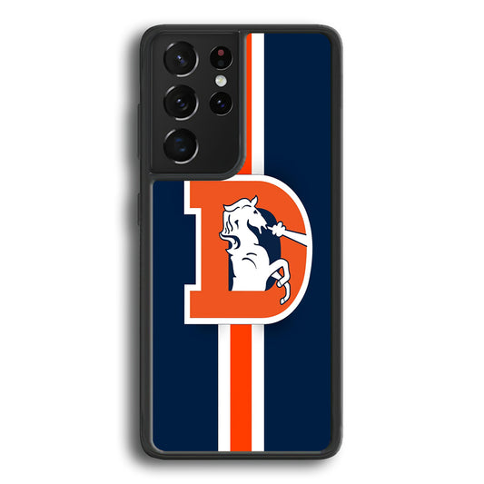 Denver Broncos Stripe Samsung Galaxy S21 Ultra Case - Ezzystore