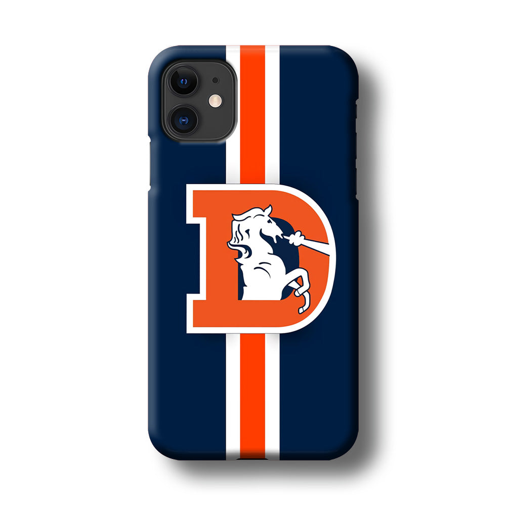 Denver Broncos Stripe iPhone 11 Case