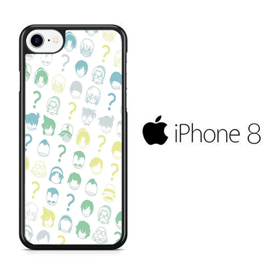 Detective Conan White Doodle iPhone 8 Case