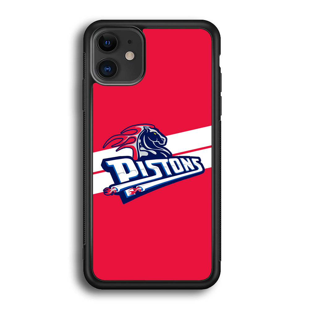 Detroit Pistons White Stripe iPhone 12 Case