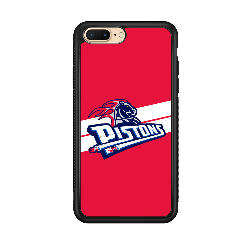 Detroit Pistons White Stripe iPhone 8 Plus Case