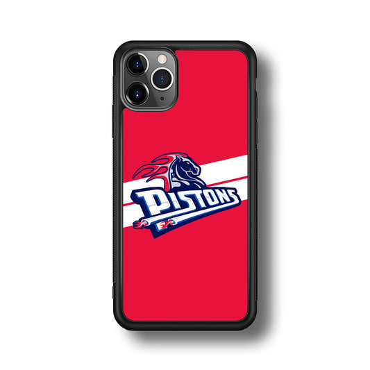 Detroit Pistons White Stripe iPhone 11 Pro Max Case