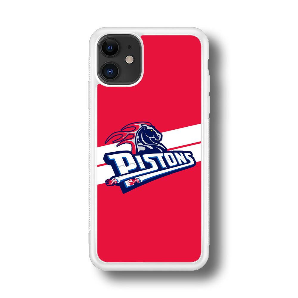 Detroit Pistons White Stripe iPhone 11 Case
