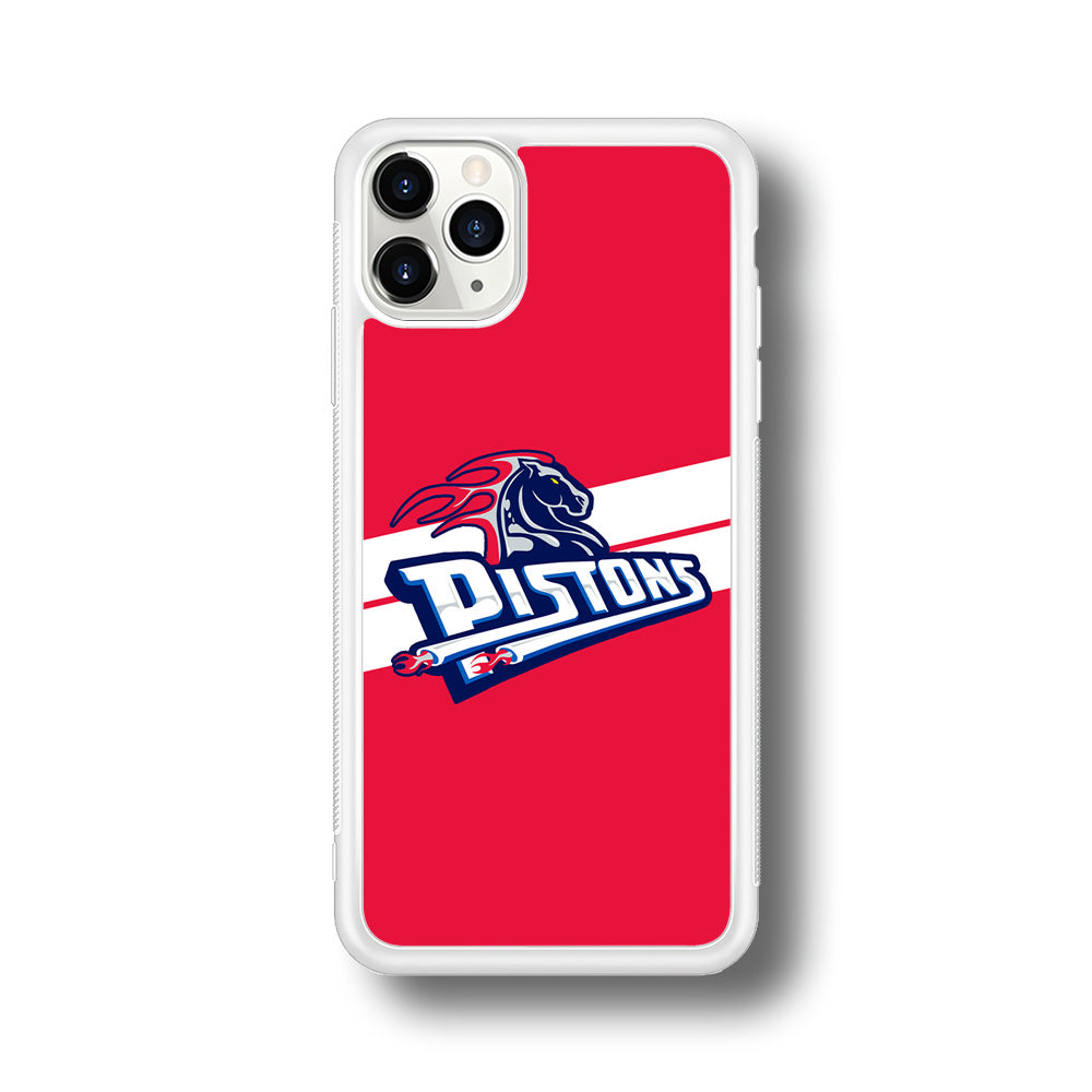 Detroit Pistons White Stripe iPhone 11 Pro Case