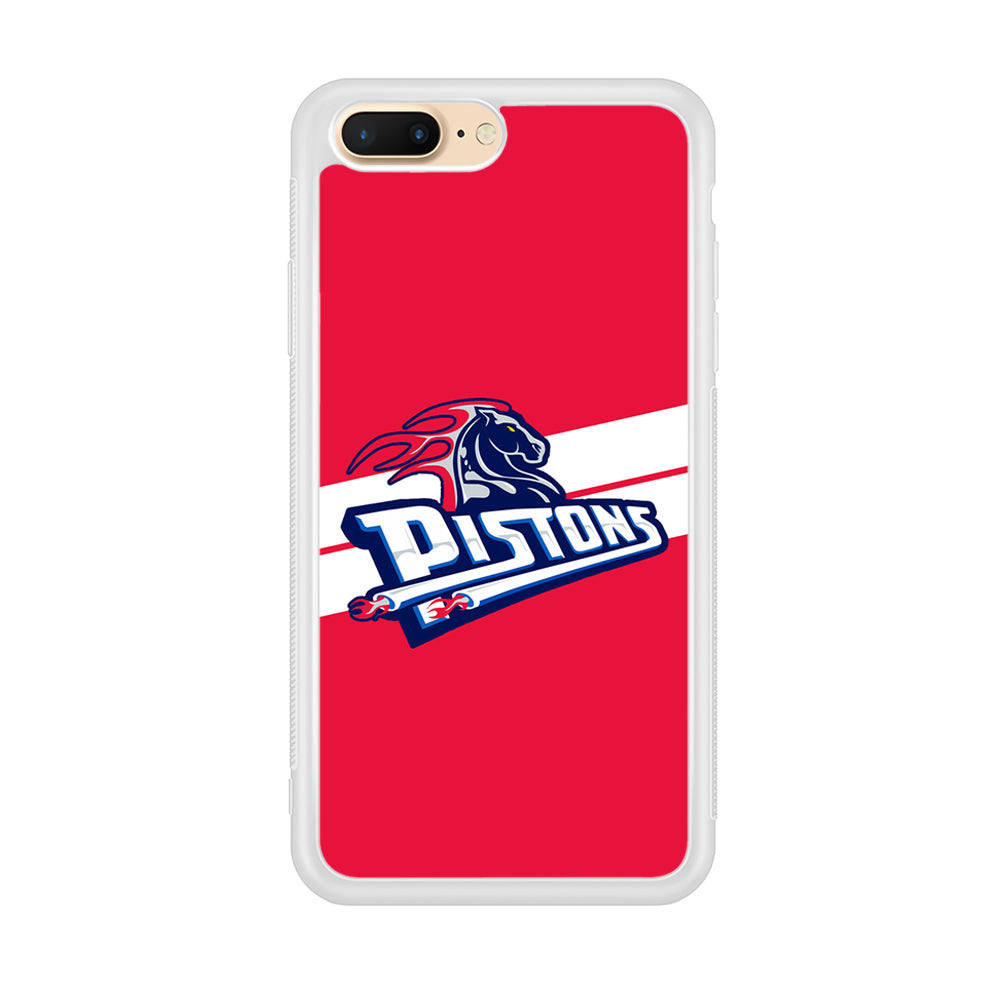 Detroit Pistons White Stripe iPhone 8 Plus Case