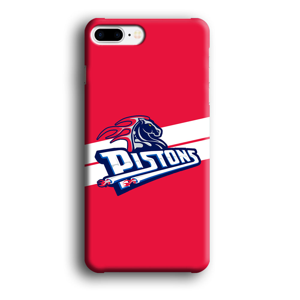 Detroit Pistons White Stripe iPhone 8 Plus Case