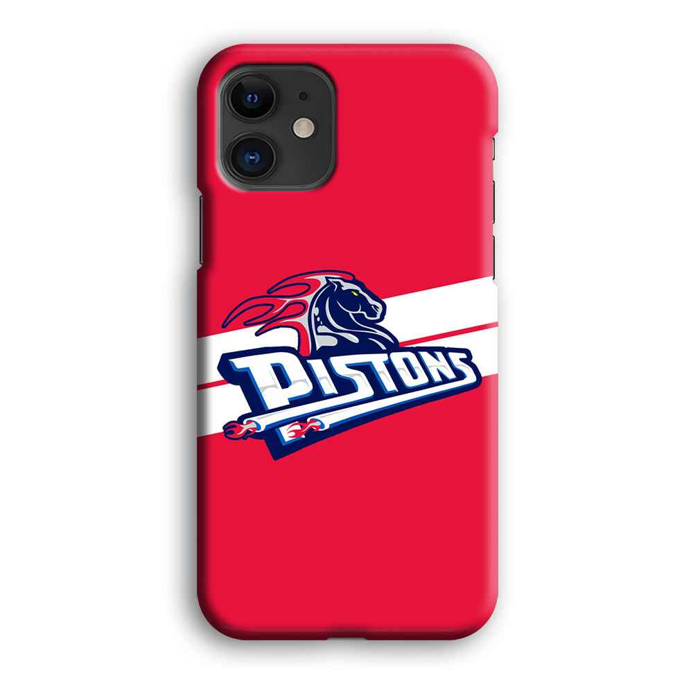 Detroit Pistons White Stripe iPhone 12 Case