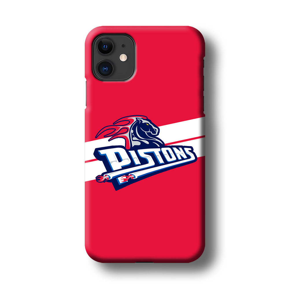 Detroit Pistons White Stripe iPhone 11 Case