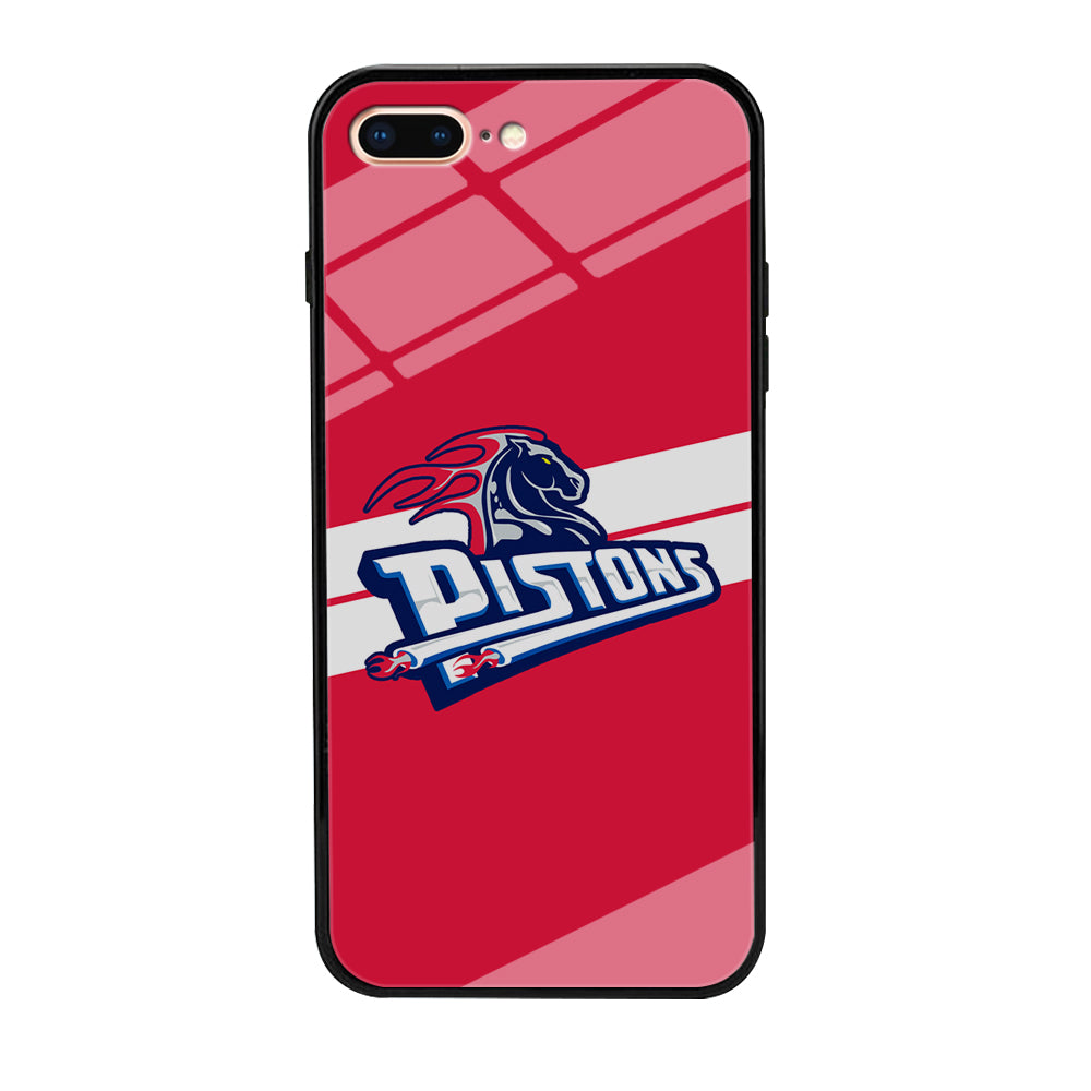 Detroit Pistons White Stripe iPhone 8 Plus Case