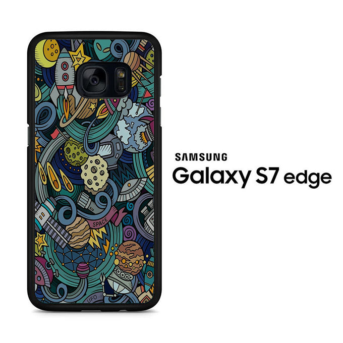 Doodle Space 002 Samsung Galaxy S7 Edge Case - ezzystore - Phone Case
