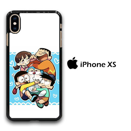Doraemon Getting Big Hug iPhone Xs Case