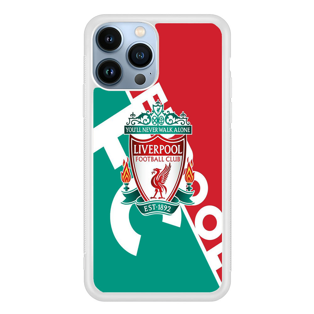 FC Liverpool Red Stripe Green Emblem iPhone 13 Pro Case