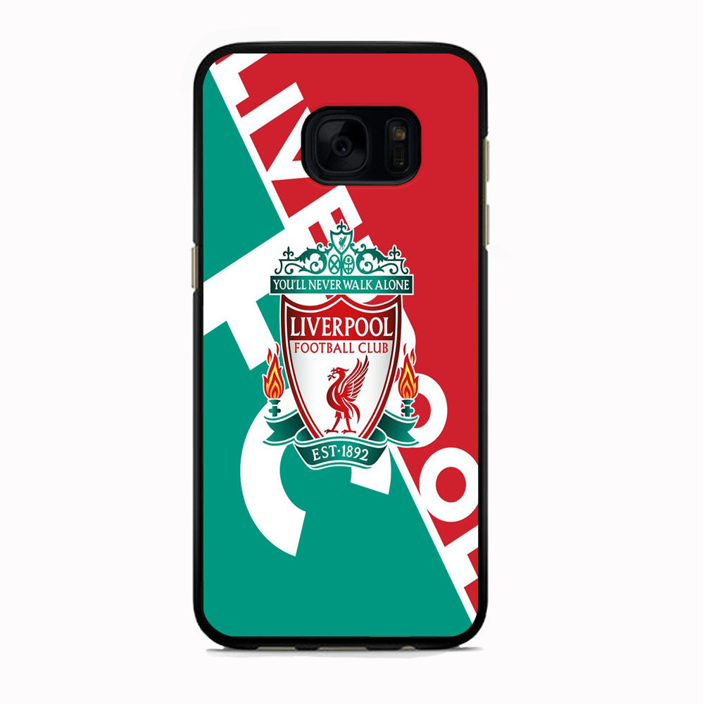 FC Liverpool Red Stripe Green Emblem Samsung Galaxy S7 Case