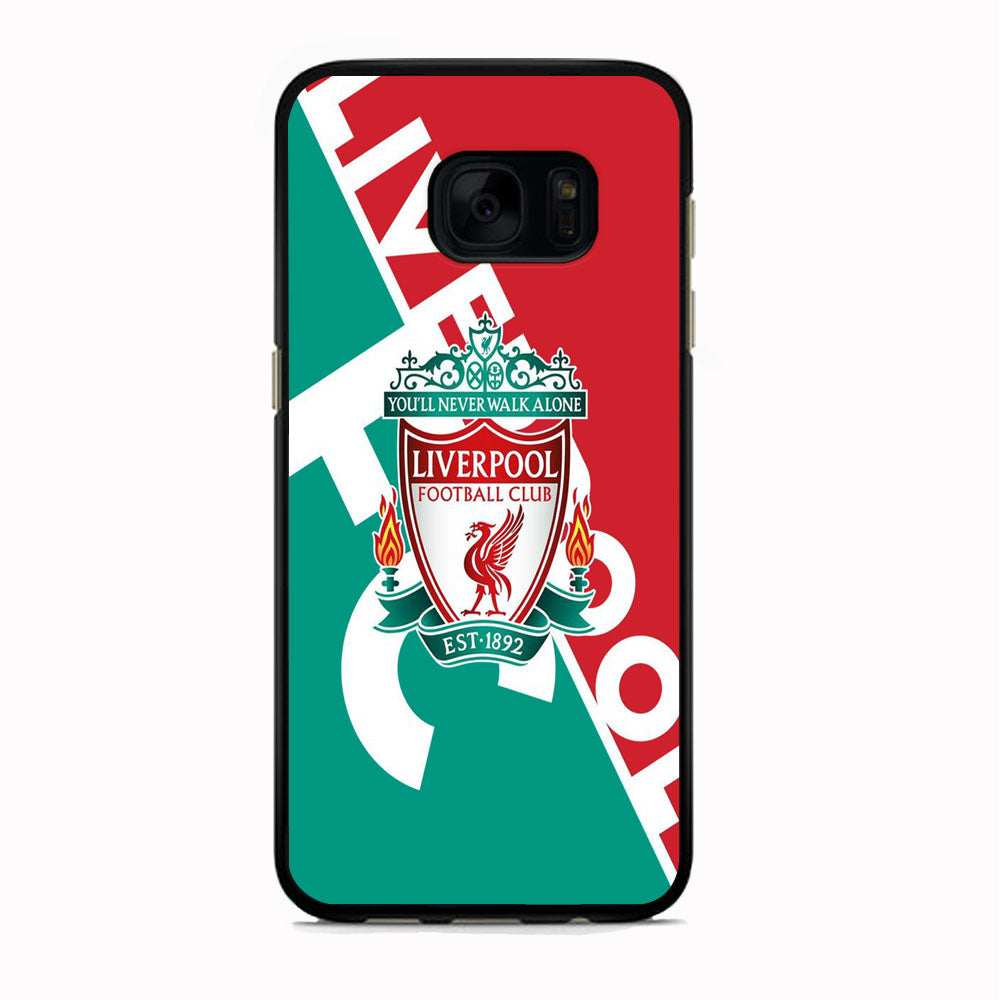 FC Liverpool Red Stripe Green Emblem Samsung Galaxy S7 Edge Case