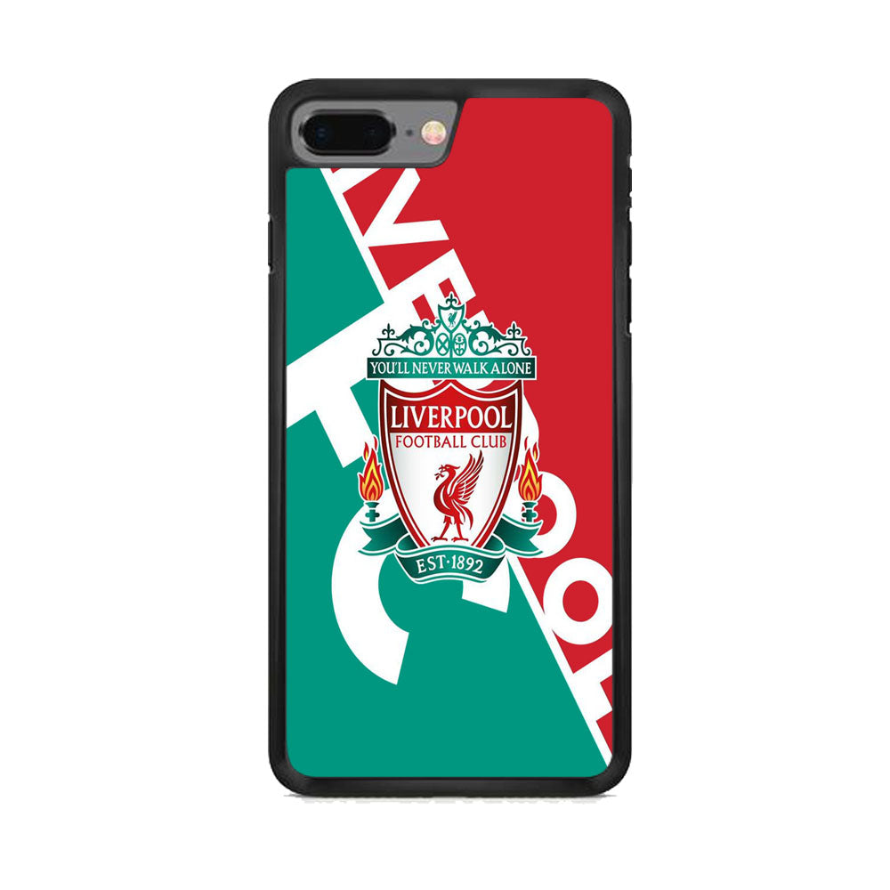 FC Liverpool Red Stripe Green Emblem iPhone 8 Plus Case