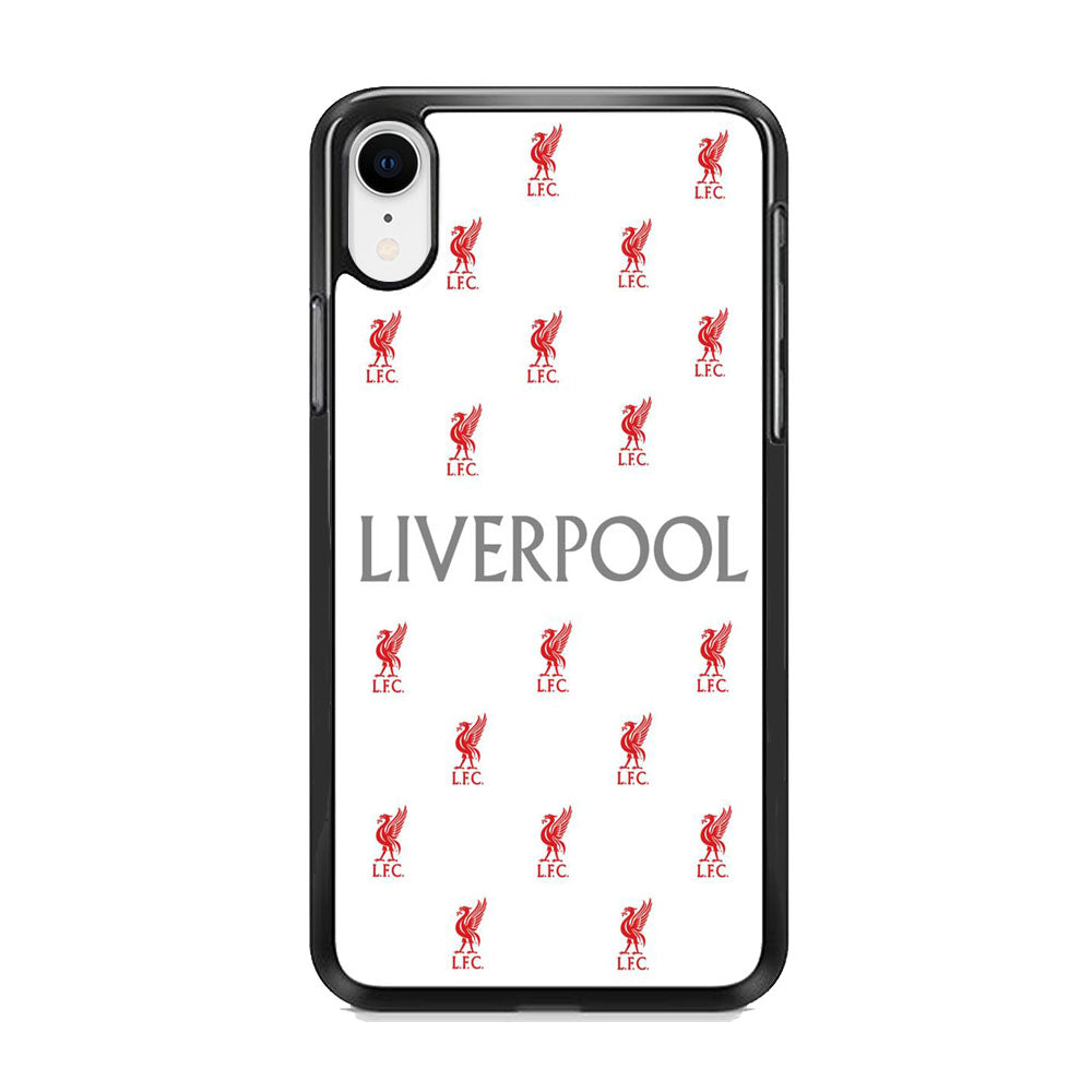 FC Liverpool White Doodle Logo iPhone XR Case
