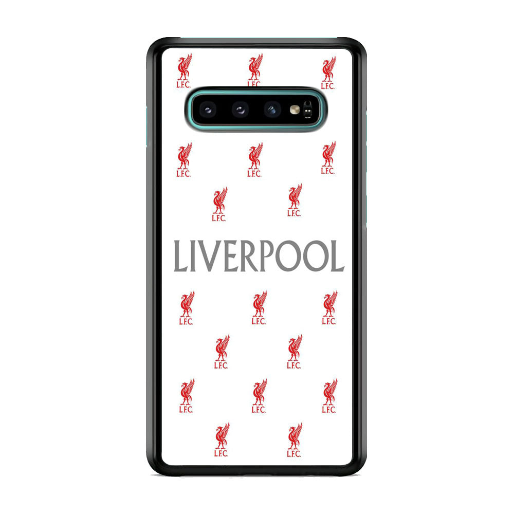 FC Liverpool White Doodle Logo Samsung Galaxy S10 Plus Case