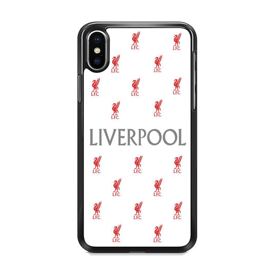 FC Liverpool White Doodle Logo iPhone Xs Case