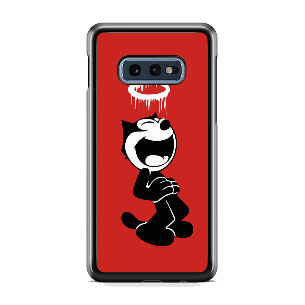 Felix The Cat Laugh Maroon Samsung Galaxy 10e Case