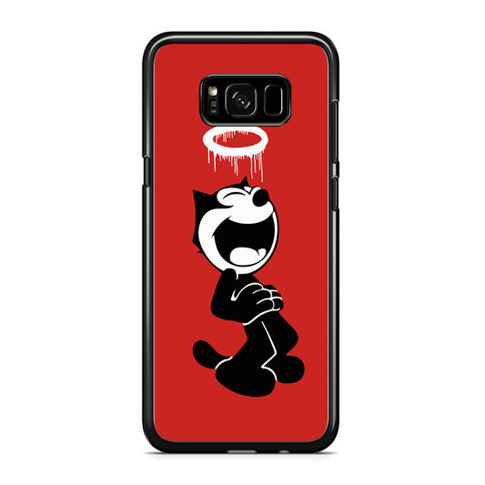 Felix The Cat Laugh Maroon Samsung Galaxy S8 Case